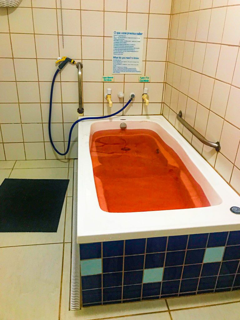 Banho termal em águas de São Pedro