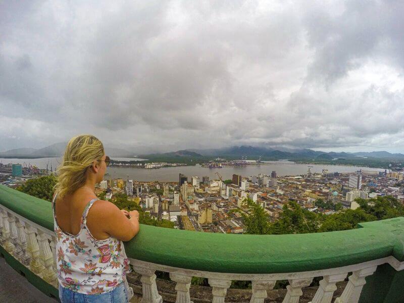 Vista do Monte Serrat em Santos, uma das 3 cidades próximas de SP