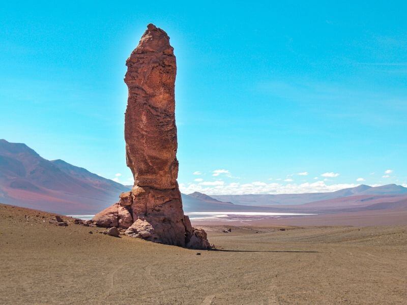 Formação vulcânica no Salar de Tara em formato de índio