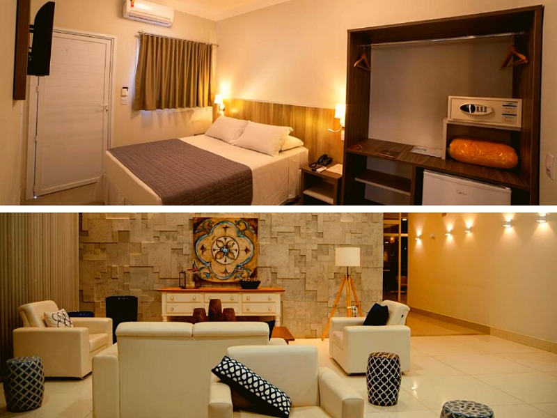 Portal Hotel Mogi Mirim - quarto e lounge