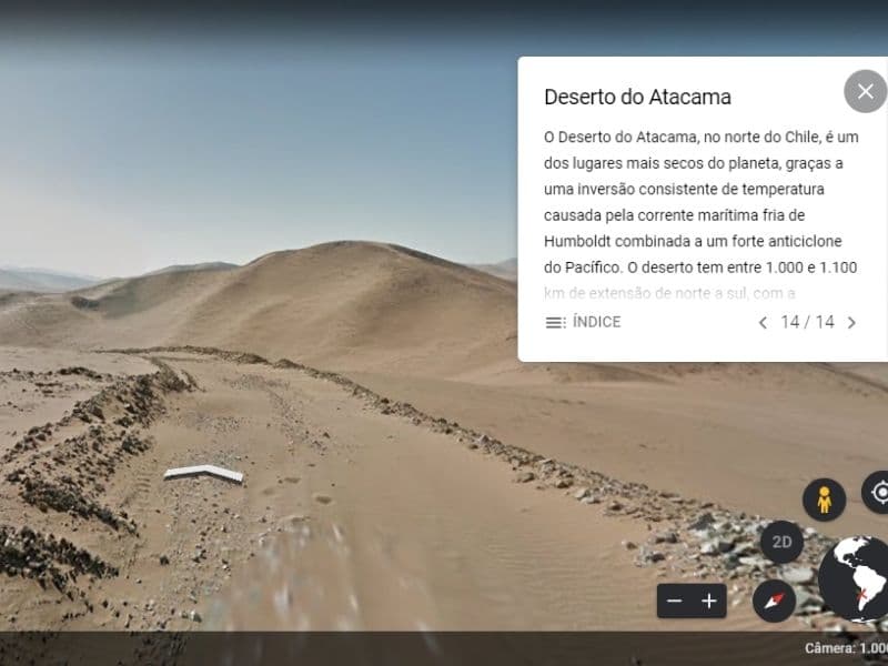 Viajar sem sair de casa vendo o Deserto do Atacama pelo Google Earth