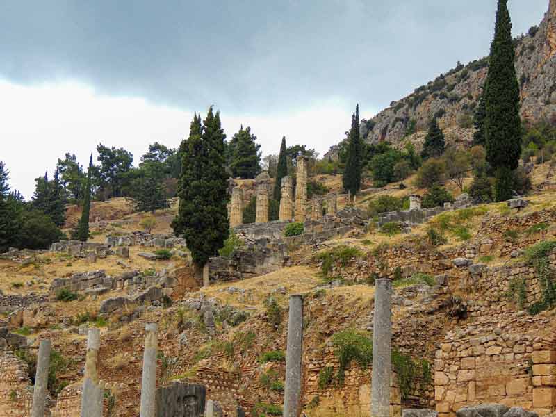 Algumas ruínas do Sítio Arqueológico do Oráculo de Delfos
