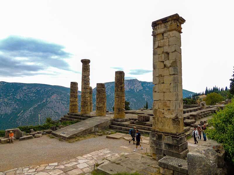 Templo de Apolo na Cidade de Delfos na Grécia