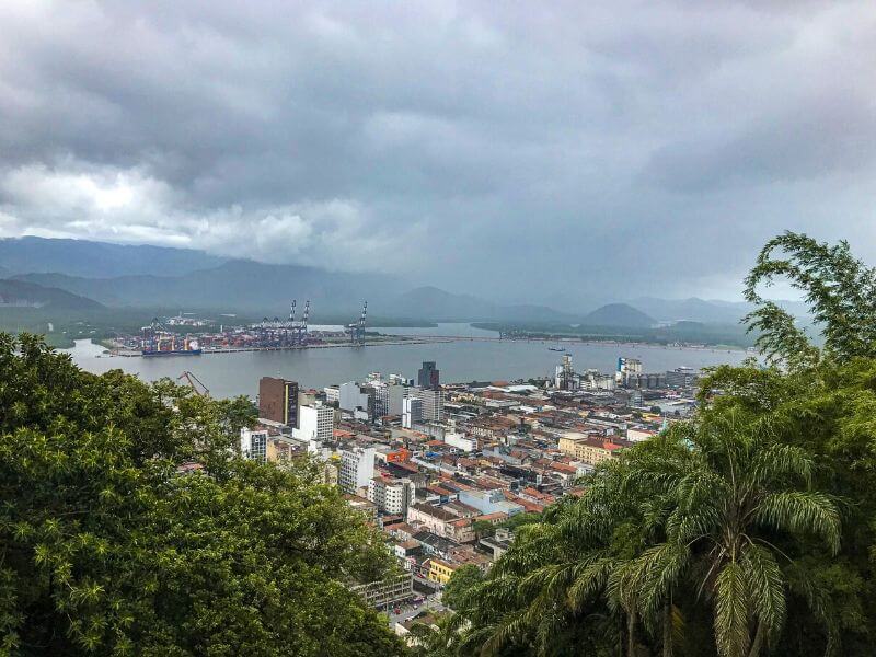 Porto de Santos visto de cima